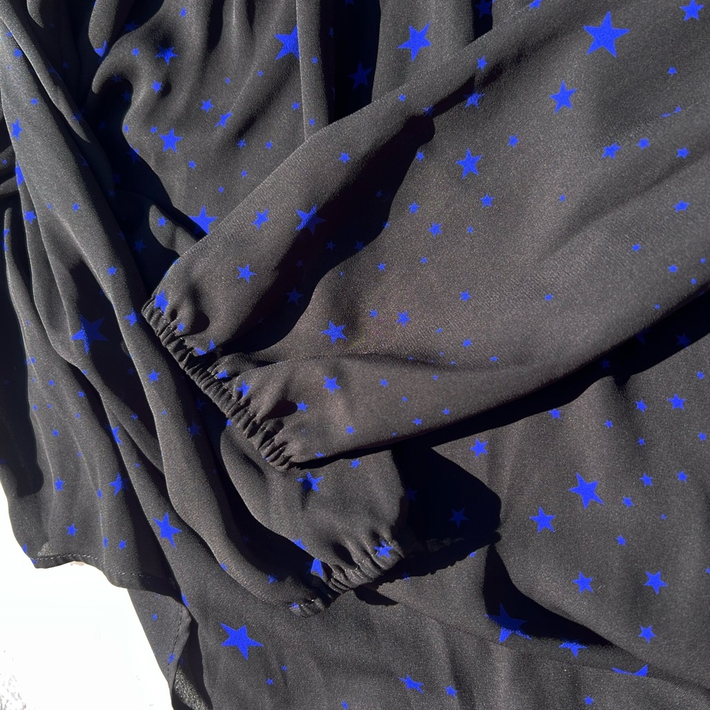 Torrid Black Top with Blue Star Design - Picture 5 of 7